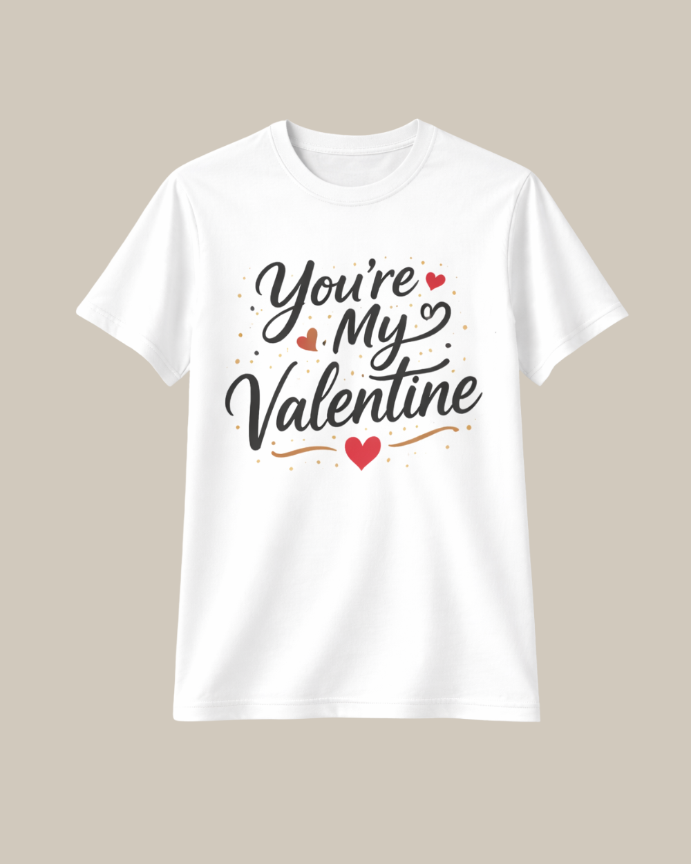 Happy Valentine’s Day printed white t-shirt